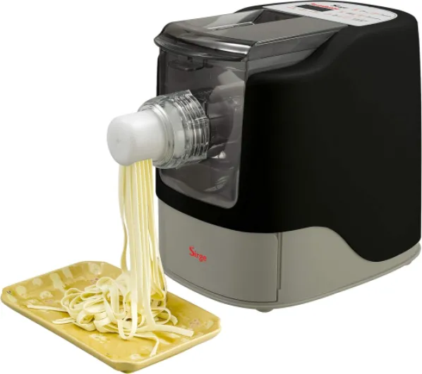 Sirge PastaBuona Machine à pâtes 260 W – 13 Trafile – jusqu'à 480 g de farine - PASTA ITALIANA – 4 programmes – Accessoires pour raviolons et kit de pain/pizza offert