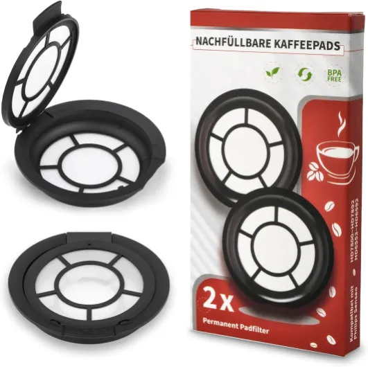 Ancable Lot de 2 dosettes de café rechargeables - Pour machines à café Senseo - Variétés de café au choix - Pour les amateurs de café - Compatible avec Philips Senseo HD7800-HD7892