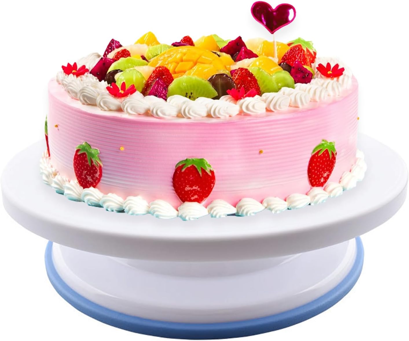 Plateau Tournant Gateau, 28x7cm Plateau Tournant Gateaux, Plateau Tournant pour Gateau Rotatif à 360 Degrés,Plateau Tournant Patisserie pour La Cuisson de Pâtisseries,Fondant,Décoration de Gâteaux