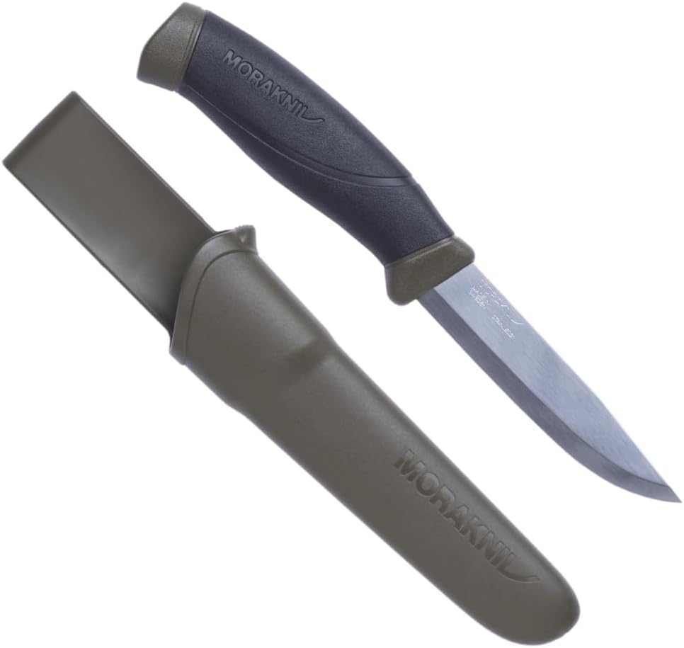 Mora Couteau Companion MG Noir/Kaki, Lame 10,5 cm