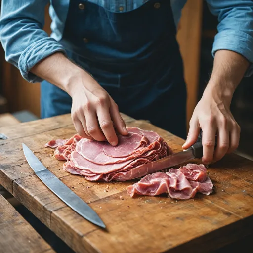 L'art de trancher le jambon cru avec précision