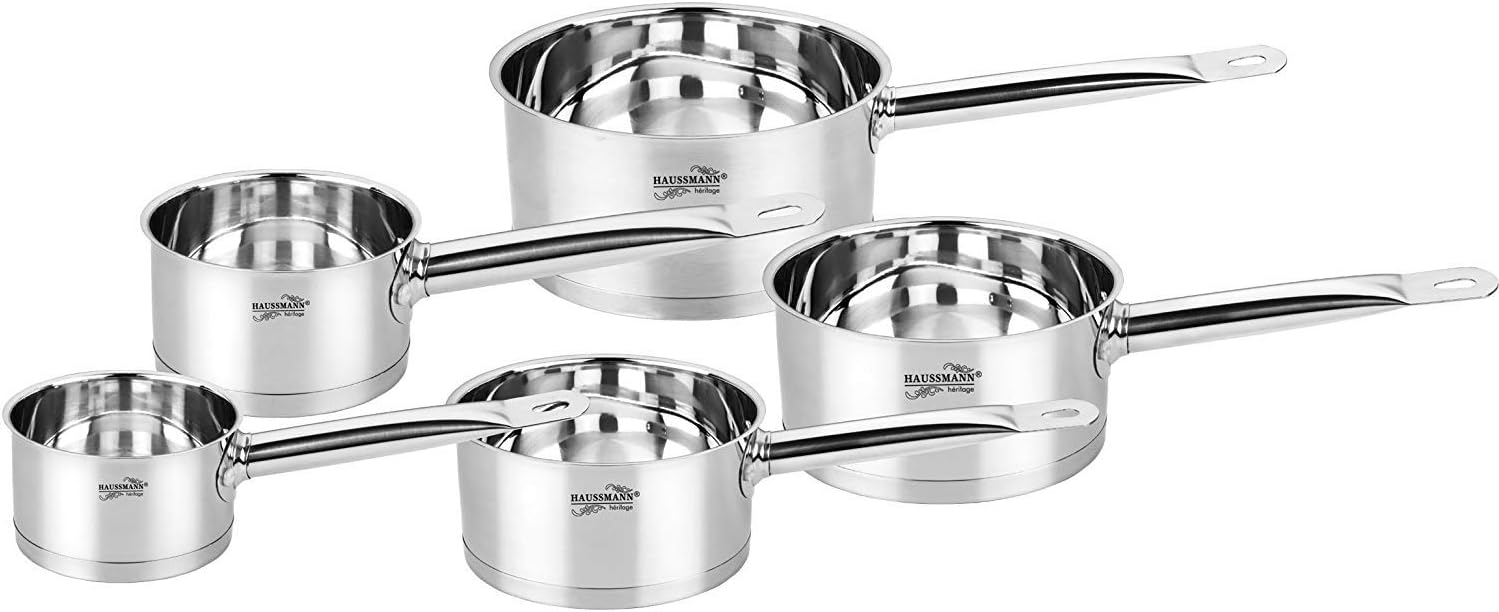 Série de 5 piéces Casserole Professionnel Acier Inoxydable- Tous Feux Dont Induction