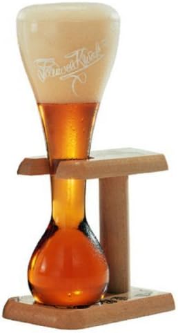 Pauwel Kwak Lot de 2 Verres à bière Belge avec Support en Bois 0,3 l