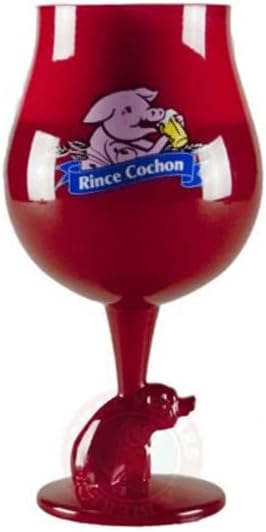 VERRES A BIERE - VERRE RINCE COCHON ROUGE 50CL