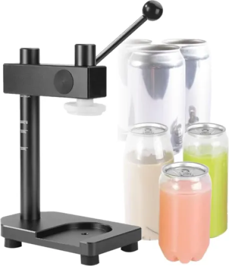Machine à sceller les gobelets, sertisseuse manuelle de boîtes de conserve, outil de scellage de bocaux avec tige relevable et base fixe, hauteur de 30 à 170 mm et diamètre de 51 mm/2,2 po, Black