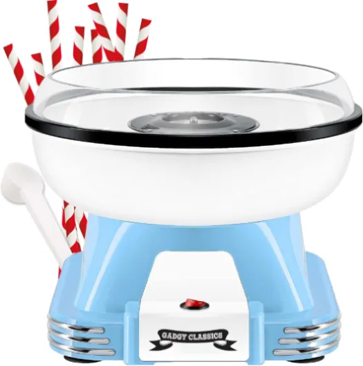 Machine à barbe à papa Gadgy pour la maison - Machine à barbe à papa pour le sucre ou les bonbons - Candy Floss Machine - Barbe à papa pour les fêtes d'enfants, les anniversaires - bleu
