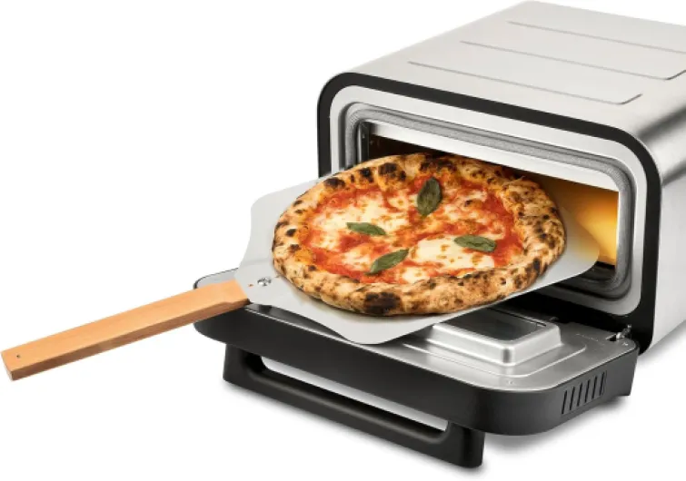 G10204 Pizza Pro 2 minutes, 1700 W, atteint jusqu'à 450 °C, murs froids, cuisson en 2 minutes, écran numérique avec 6 programmes, pierre réfractaire, accessoires et livre de recettes inclus