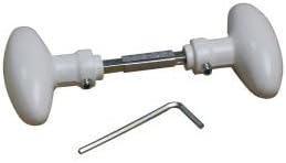 Bouton double ovale blanc Alu