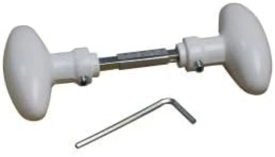 Bouton double ovale blanc Alu