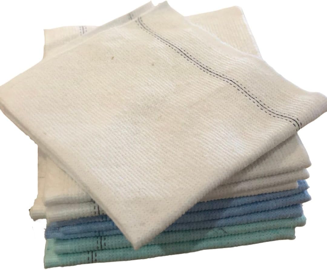 LNT France - Serpillères Couleurs Absorbantes Coton/Viscose 50 x 60 cm - Lot de 10 - Fabriqué en France