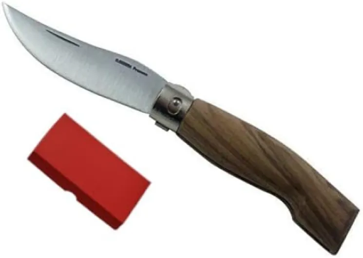 Premana - Bergamasco - Couteau pliant de poche, en bois de noyer, 10 cm