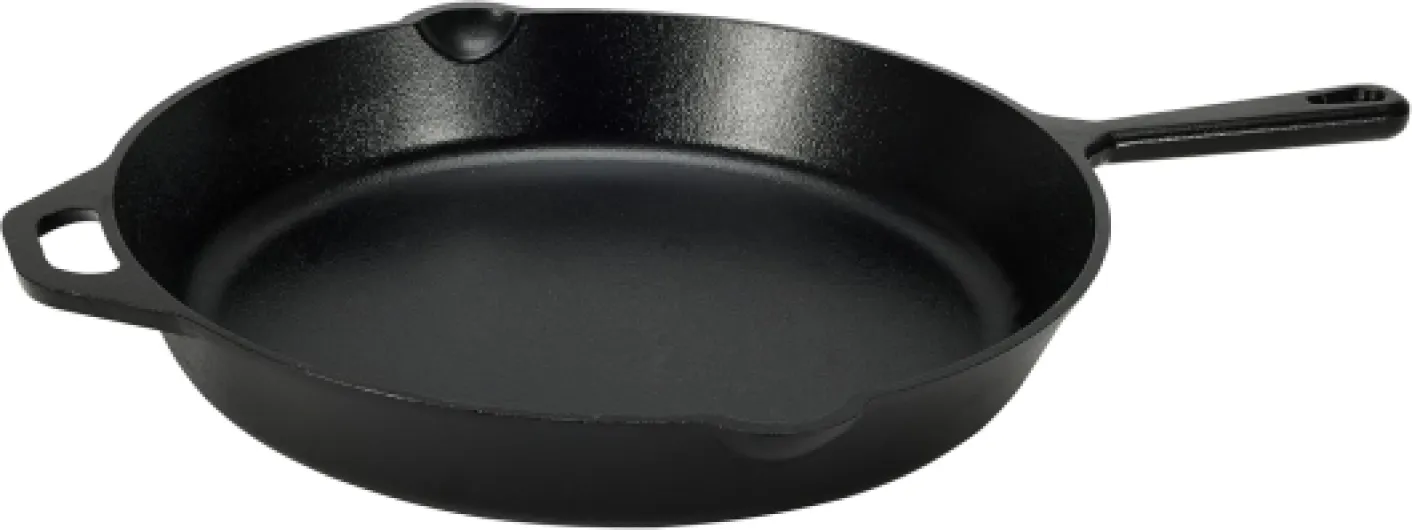 Amazon Basics Pre-Seasoned Cast Iron Skillet, Oven Safe, Even Heating, Heavy-Duty & Large, 15-Inch, Black 15"