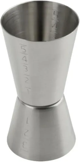 FM Professional 21423 Doseur cocktail 3 cl et 5 cl, doseur alcool inox, verre doseur cocktail, accessoire bar, doseur cuisine, verre doseur à cocktail, doseur bar, Acier inoxydable, 9 x 4,5 cm Doseur À Alcool