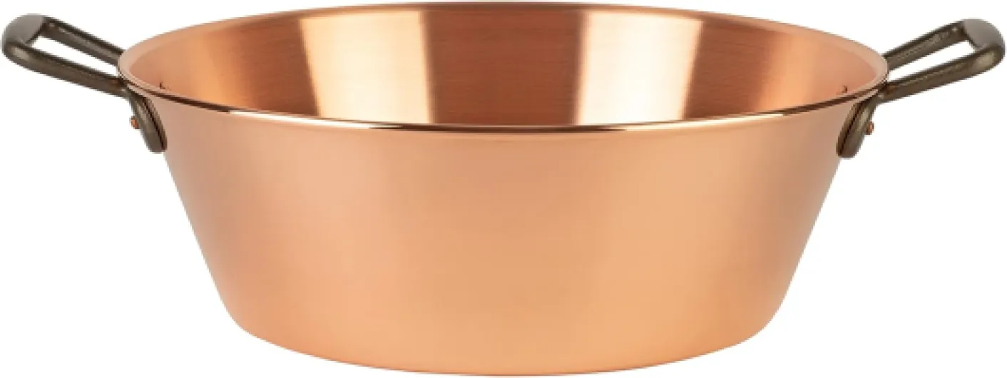 Bassine à Confiture en cuivre Ø 38 cm – 9 litres - Poignées en Fonte - Bassine Traditionnelle en cuivre Massif pour la Cuisson des confitures - Fabrication Française 9 Liter