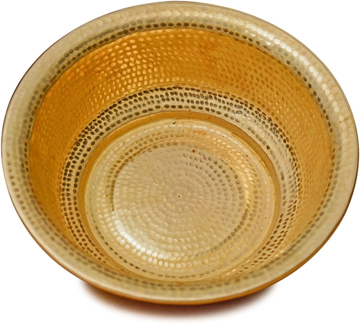 Bassin En Cuivre Martelé À La Main, Bol En Cuivre For Pédicure Portable, Bain De Pieds, Bols En Cuivre, Bol À Feu En Cuivre For Le Lavage Du Visage, Bain De Pieds For Le Camping Et Les Pique-niques(Ye 13.4in Yellow