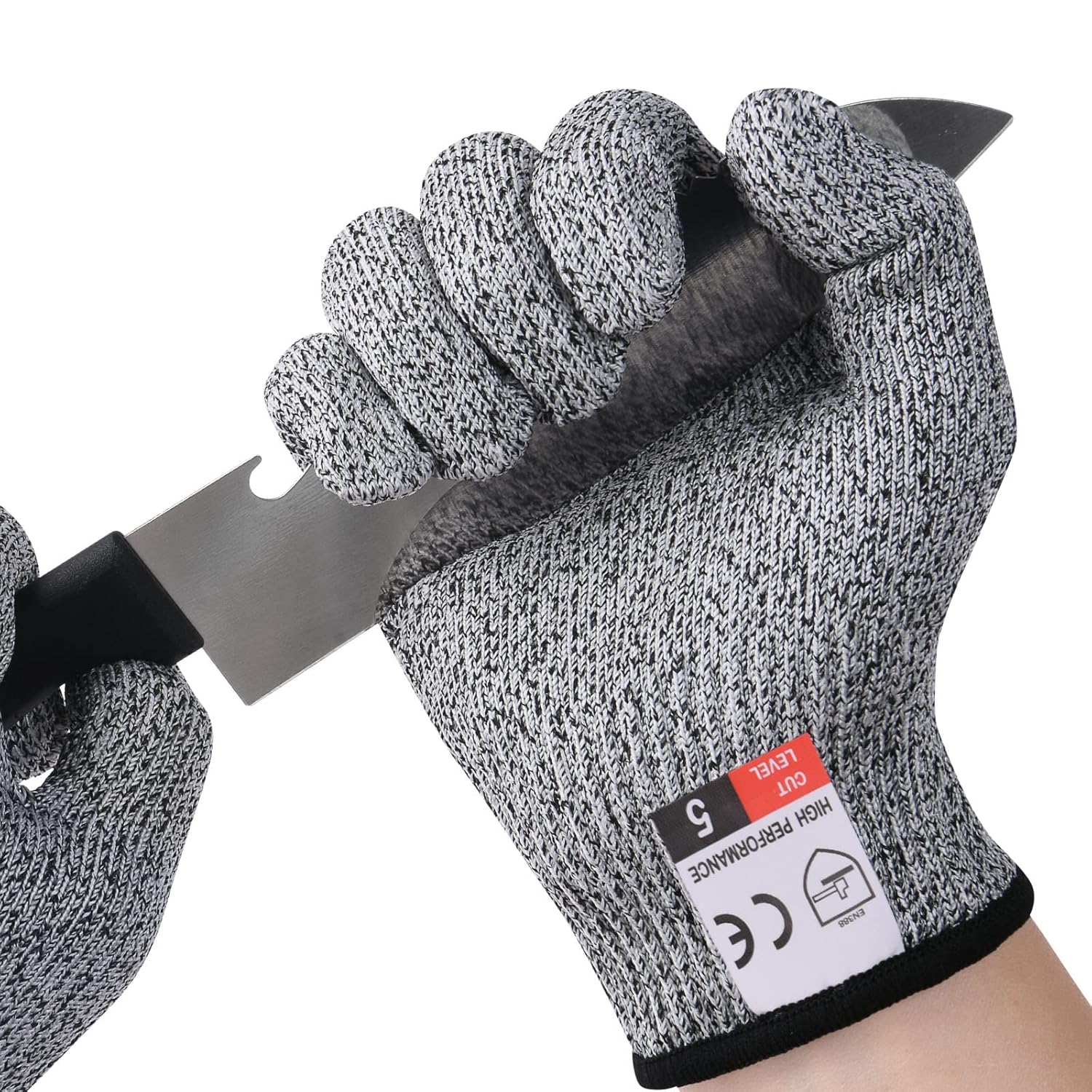 1 paires Gants de Travail Anti Coupures, Protection de Niveau 5 et Certifié EN388 Gants Securite Enfant Femme, Gants de Coupe pour L'écaillage D'huîtres, Cuisine, Jardinage, Extérieur - S A2 Taille S adulte - une paire