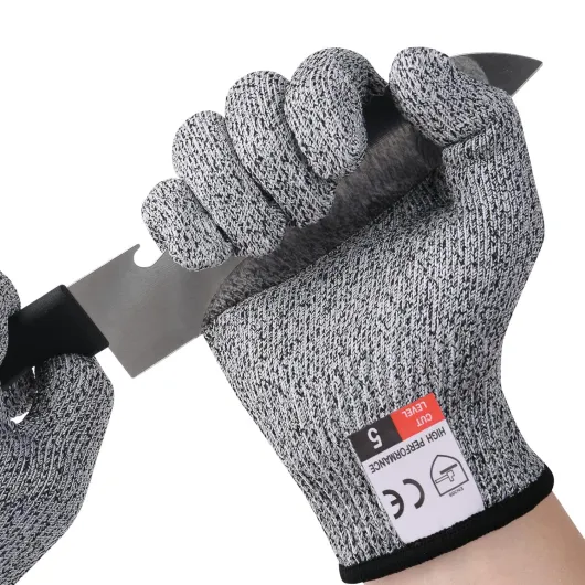 1 paires Gants de Travail Anti Coupures, Protection de Niveau 5 et Certifié EN388 Gants Securite Enfant Femme, Gants de Coupe pour L'écaillage D'huîtres, Cuisine, Jardinage, Extérieur - S A2 Taille S adulte - une paire