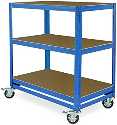 Chariot de Communication à 3 Niveaux - 900 x 500 x 1030 mm - Bleu - Charge maximale : 200 kg