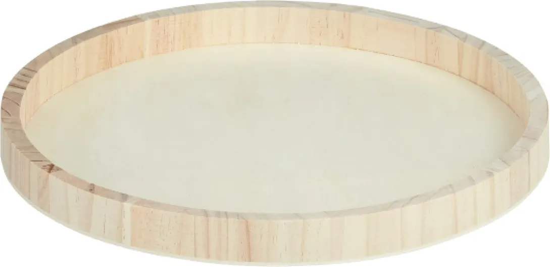 Rayher 62731000 Plateau Décoratif, Tablette en Bois Naturel, Plateau Rond 30cm àž, Idéal pour être Décoré et comme Objet de Décoration, FSC Mix Credit, 30 x 30 x 2, 5 cm, Couleur Nature 30 cm ø