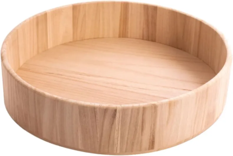 Grand Plateau en Bois de Radeau Rond 28 x 6,5 cm.