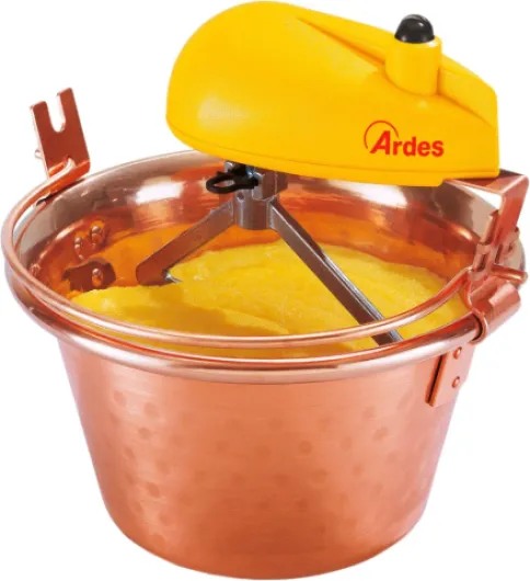 ARDES - AR24AM80 Chaudron en Cuivre Diamètre 28cm Mélangeur Polenta Confiture, Ardes Chaudron Mélangeur avec Moteur Électrique, Raccord à Baïonnette Facile à nettoyer, Mélangeur à Polenta Électrique ø 28 CM