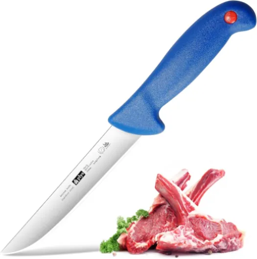 Couteau Viande Professionnel 15cm: Couteau Boucher Tranchant Acier Inoxydable Couteaux Filet de Sole Couteau À Désosser Tzg150