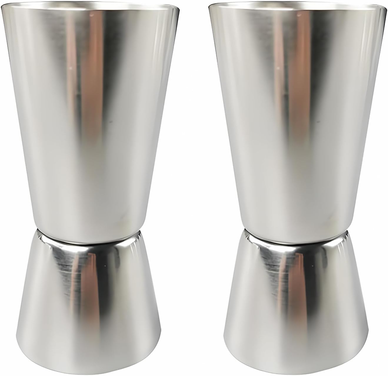 Doseur Cocktail 2cl 4cl, 2 Pièces Double Tasse à Mesurer Doseur Alcool en Acier Inoxydable, Verre Mesureur pour Gin, Whiskey, Alcool, Accessoires de Bar et Cocktail de Haute Qualité