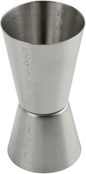 FM Professional 21423 Doseur cocktail 3 cl et 5 cl, doseur alcool inox, verre doseur cocktail, accessoire bar, doseur cuisine, verre doseur à cocktail, doseur bar, Acier inoxydable, 9 x 4,5 cm Doseur À Alcool