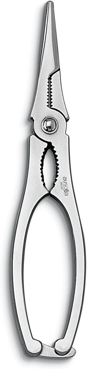 AUSONIA - CISEAUX PINCE POUR LANGOUSTES, LANGOUSTINES ET CRUSTACÉS EN ACIER INOX AVEC BLOCAGE DE FERMETURE