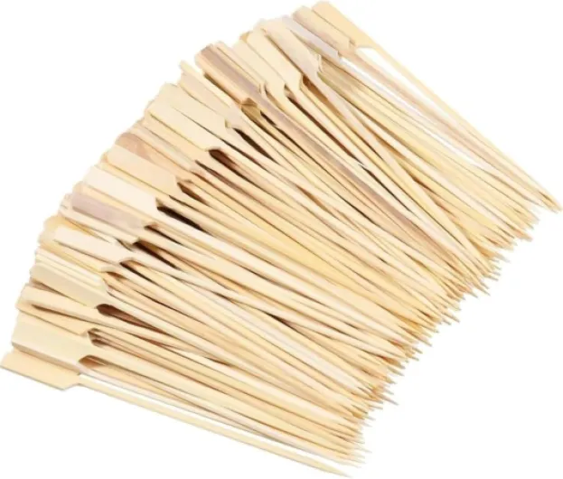 .- Pics Brochette en Bambou 18 cm – Lot de 100 - Bâtonnets Cocktail - Piques Apéritif et Barbecue - Accessoires pour Fruits, Boisé Boisé 100 PICS