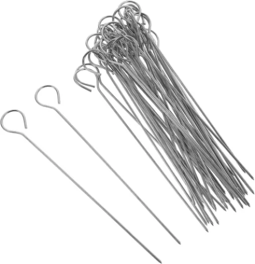 Piques à Brochettes Plates en Acier Inoxydable, 15, 20, 25 cm, Lot de 30, pique brochette, pic a brochette, brochettes pour barbecue, pique a brochette