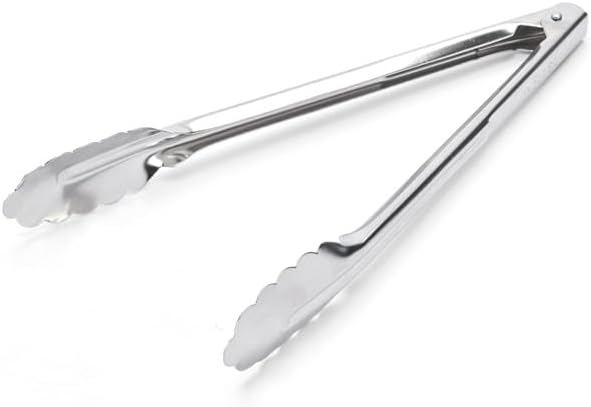 Pince cafétéria en inox "Feuilles de Chêne" - Longueur 24 cm -, Argent Longueur 24 cm Unique