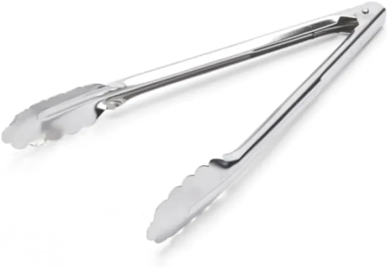 Pince cafétéria en inox "Feuilles de Chêne" - Longueur 24 cm -, Argent Longueur 24 cm Unique