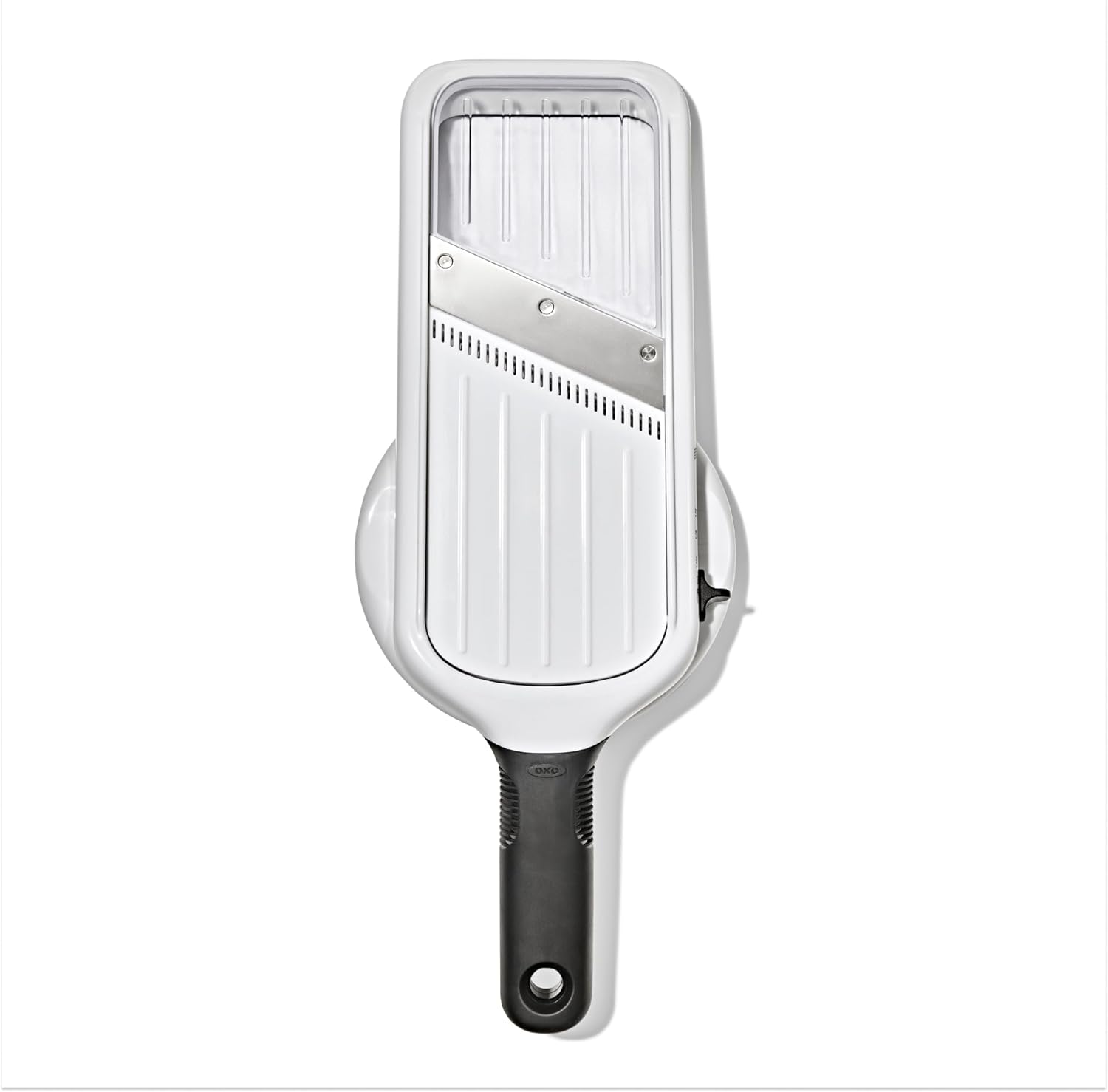 Mandoline manuelle de précision OXO Good Grips - Mandoline compacte réglable avec 5 réglages de lames pour couper en julienne et en tranches - Poignée antidérapante - Lavable au lave-vaisselle