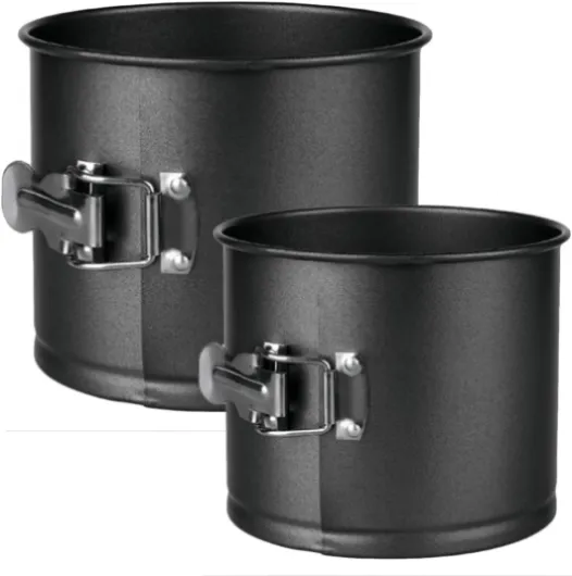 LS Kitchen - Moule à Panettone - Moule à Charnière avec Bord Haut - Moule Démontable Panettone - Double Revêtement Antiadhésif - Set 2 - Ø 16,5 et 12,5 cm