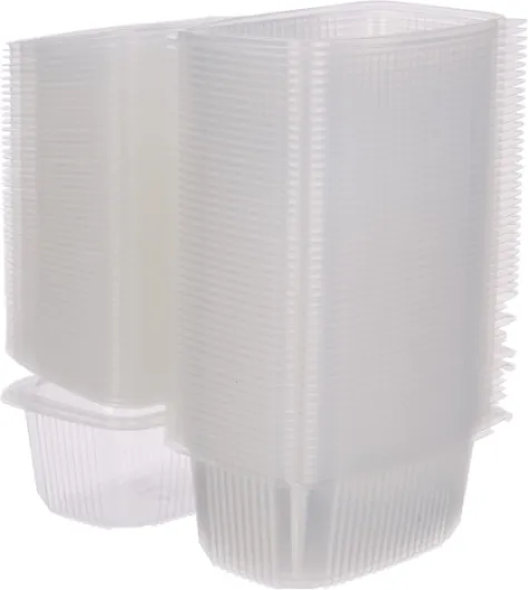 GUILLIN - ONDIPACK OK1050 SACHET DE 50 Boite 1000cc Micro-Ondable A Couvercle Charniere, Polypropylène, Transparent, 18,5 x 13,5 x 8,4 cm, Translucide