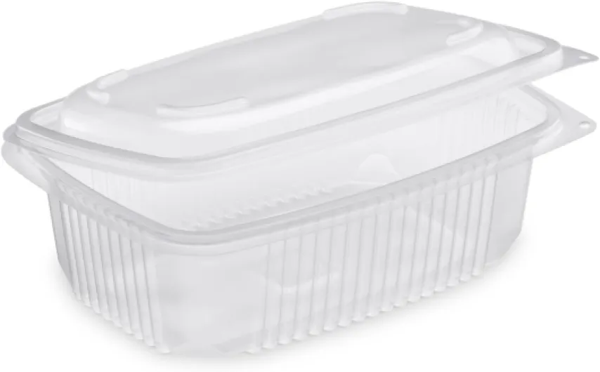 GUILLIN - ONDIPACK OK800 SACHET DE 50 Boites 800cc Micro-Ondable A Couvercle Charniere, Polypropylène, Transparent, 18,5 x 13,5 x 6,5 cm, Translucide Unique