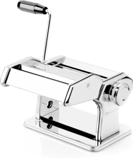 Machine à pâtes manuelle – 21 x 20 x 15 cm – en Acier inox – Rouleau avec Épaisseur de nouilles réglable 2-6 mm – Laminoir pates matériel de Cuisine Gastronomie