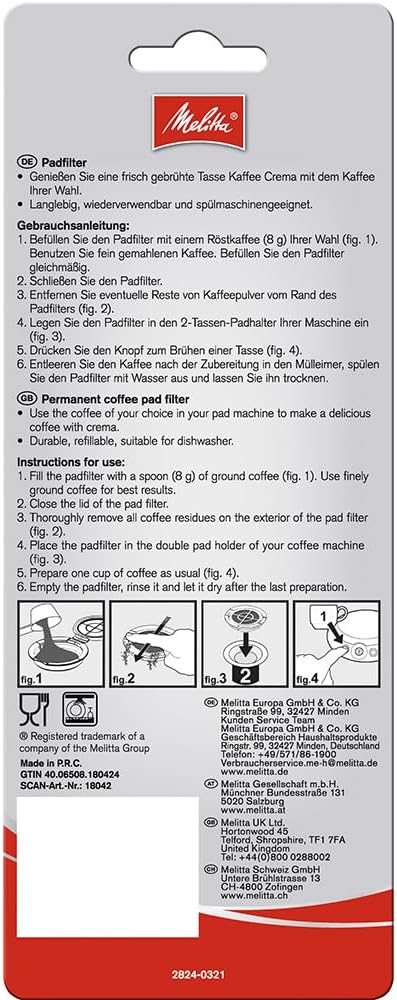 2 Dosettes Permanentes Rechargeables, Adapté aux Machines Senseo, Noir 180424 A 1