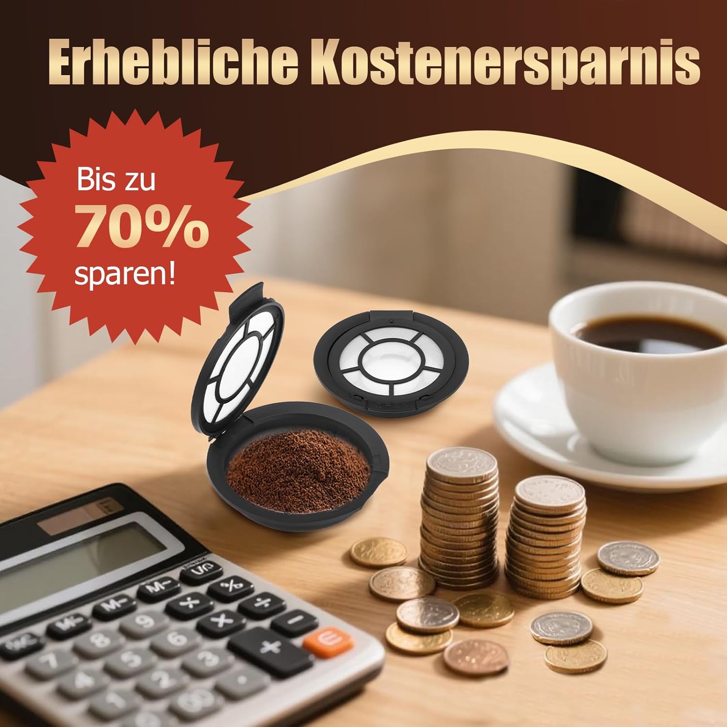 Ancable Lot de 2 dosettes de café rechargeables - Pour machines à café Senseo - Variétés de café au choix - Pour les amateurs de café - Compatible avec Philips Senseo HD7800-HD7892