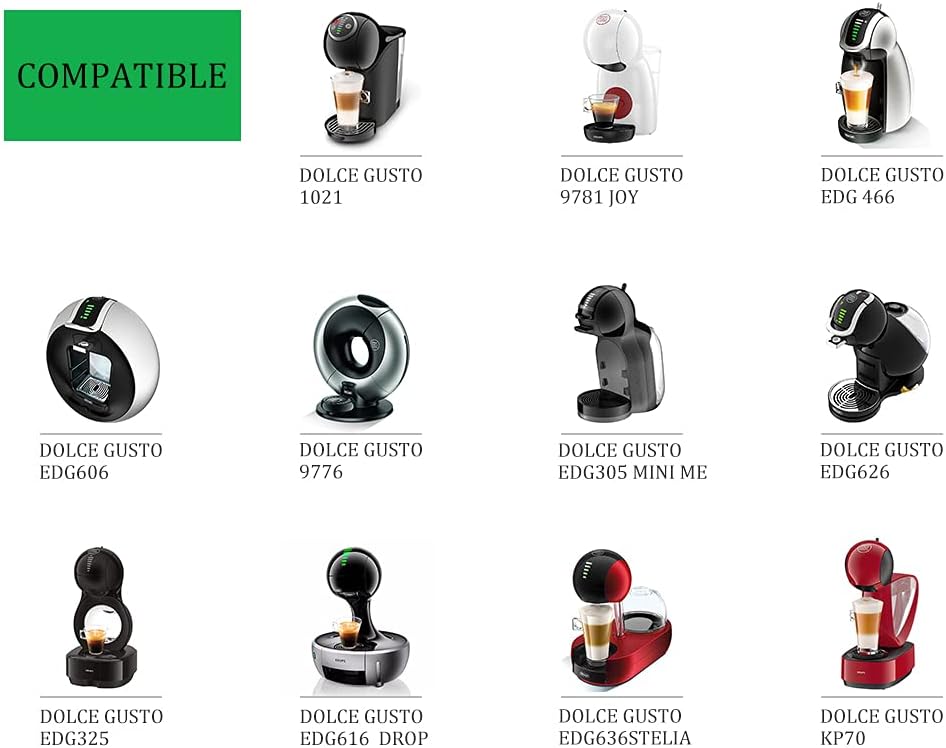 Capsule Filtre de Café Réutilisables, Capsules Rechargeables à Café Compatibles avec les Machines Nescafe Dolce Gusto avec 1 Cuillère à Café et 1 Brosse à Nettoyer Marron (Capsule02)