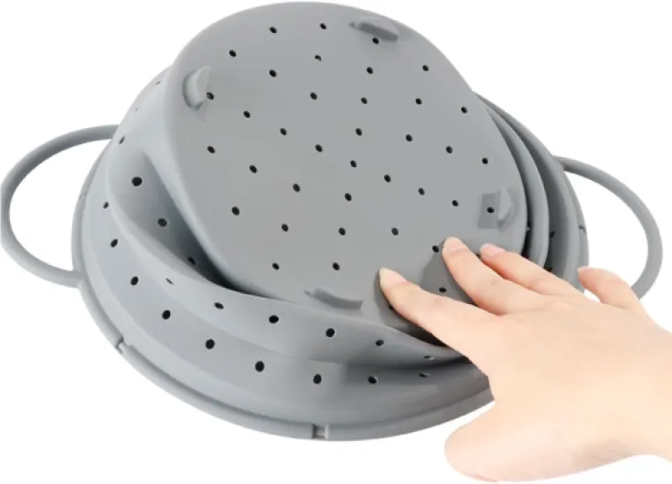 Ceeyoll Passoire Plastique,28 Cm De Diamètre,En Silicone,Facile À Nettoyer,Pliable,Robuste Et Durable,Convient Pour Égoutter Les Pâtes,Les Fruits Et Les Légumes