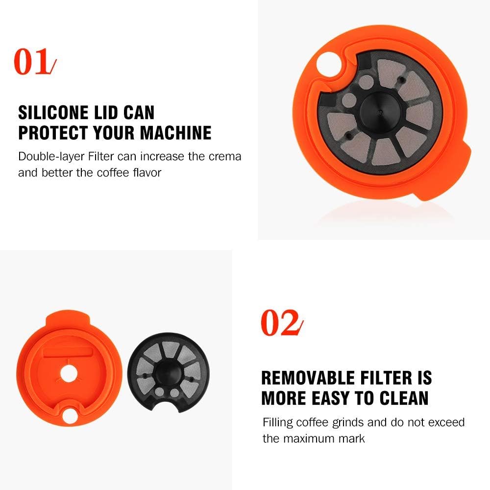 Capsule de café rechargeable pour Tassim0 B0sch, Capsule de café réutilisable Filtre à café pour Tassim0 B0sch 60 ml + 180 ml