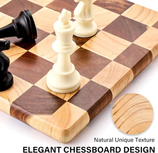 Planche à Découper en bois d'acacia/caoutchouc pour la cuisine 37 x 26 x 2 cm, planche à servir pour la viande, le pain et les fruits Rectangulaire