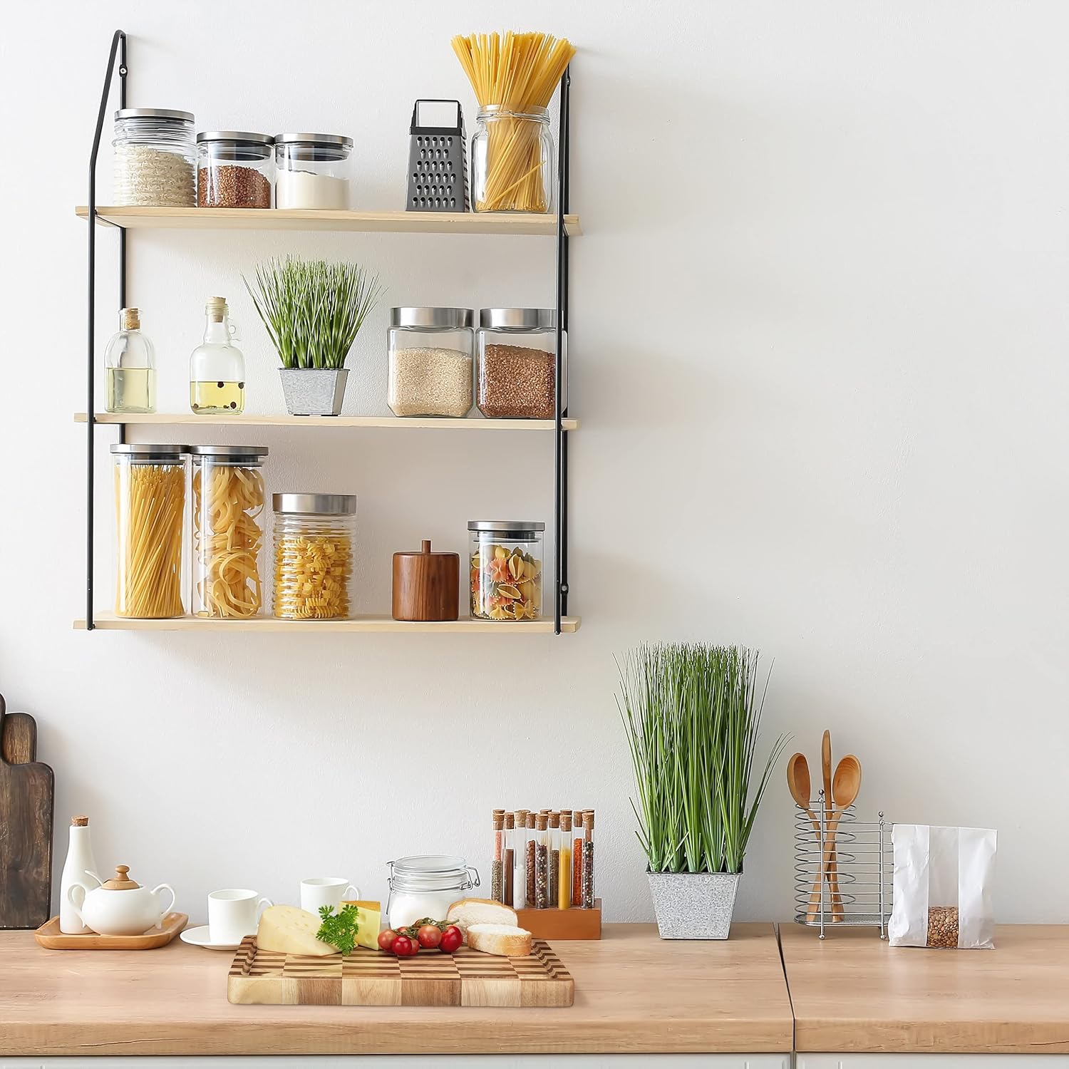 Planche à découper en Bois Massif, Acacia, ménage Vos Lames, avec récupérateur de jus, 40x30cm, Marron