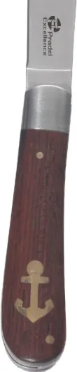 Couteau de Poche Marin 7 cm - Acier Inoxydable 3Cr13 - Manche en Bois de Rose - Design Élégant et Robuste - Idéal pour Sorties en Mer et Nautisme Nouvelle collection Argenté