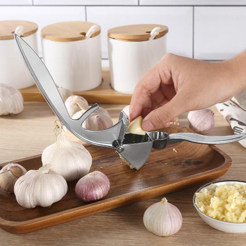 Presse-Ail Inox 16Cm Manuel Pour Cuisine Maison Presse-Gingembre Sans Fuite Ustensile Cuisine Pratique Pour Purée Ail Et Gingembre