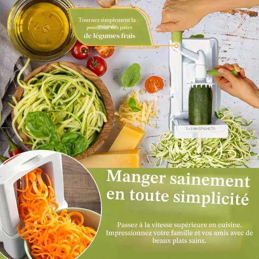 Spiraliseur À 10 Lames Brieftons: La Trancheuse En Spirale La Plus Forte Et La Plus Lourde, La Meilleure Machine À Pâtes Végétariennes Et À Spaghettis Pour Les Repas À Faible Teneur En Glucides Acier Inoxydable