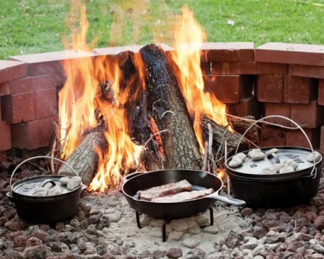 Lodge - Poêle en fonte naturelle 30cm - Poignée en silicone - Sain et sans PFAS - Tous feux dont induction, four & BBQ - Made in USA 12 inch Poêle avec support de poignée.
