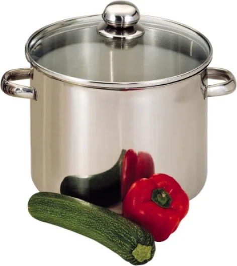 Traiteur inox + couvercle verre 24 cm 9 Litres